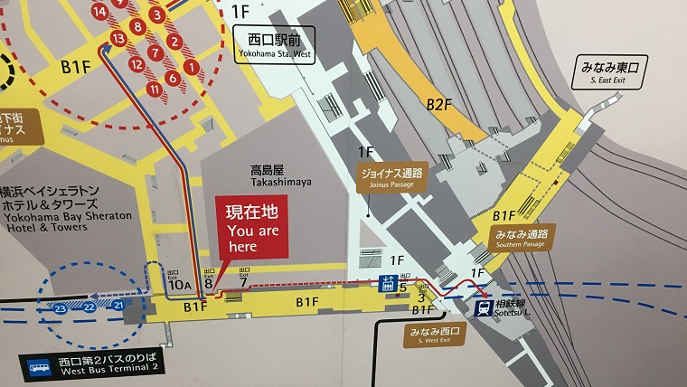 横浜野田岩の地図